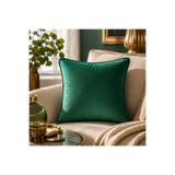 Fabricland Ithal Ipek Kadife Zümrüt Yeşili Kırlent Kılıfı 43x43cm