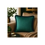 Fabricland Ithal Ipek Kadife Zümrüt Yeşili Püsküllü Kırlent Kılıfı 43x43cm