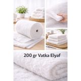 FabricsTown 1 Metre Vatka Elyaf 200 gr Eni 150 cm - Beyaz / 12 V - 100 cm