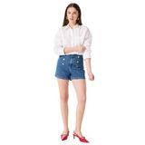 Fabrika 5003225712 İndigo Kadın Normal Bel Basic Denim Şort