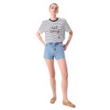 Fabrika 5003225724 Açık İndigo Kadın Normal Bel Basic Denim Şort