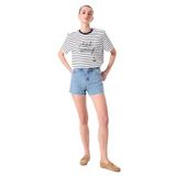 Fabrika 5003225724 Açık İndigo Kadın Normal Bel Basic Denim Şort