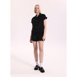 Fabrika 5003327703 Siyah Kadın Lastikli Bel Regular Fit Şort