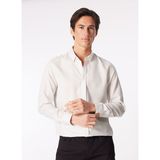 Fabrika Açık Gri Erkek Alttan Britli Basic Gömlek F4SM-GML 0903 - 2XL