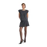 Fabrika Antrasit Basic Mini Etek, XS, 5003273418, Antrasit Melanj, Kadın