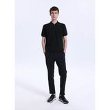 Fabrika Bağlamalı Bel Duble Paça Jogger Siyah Erkek Pantolon F6SM-PNT 2500 - 48