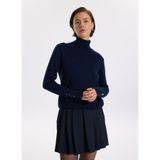 Fabrika Balıkçı Yaka Basic Kazak, XS, REZZA, Lacivert, Kadın
