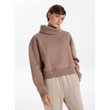 Fabrika Balıkçı Yaka Düz Sweatshirt, L, 5003258137, Vizon, Kadın