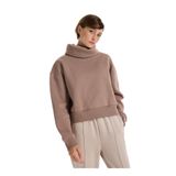 Fabrika Balıkçı Yaka Düz Sweatshirt, M, 5003258137, Vizon, Kadın