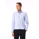 Fabrika Basic Alttan Britli Yaka Armürlü Açık Mavi Gömlek, S, 5003145655, Açık Mavi, Erkek