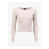 Fabrika Basic Fitilli Açık Kazak, L, 5003186387, Bej, Kadın