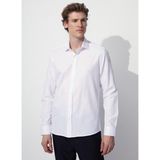 Fabrika Basic Gömlek Yaka Armürlü Beyaz Erkek Gömlek Mydos 112 - XL