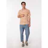 Fabrika Basic Gömlek Yaka Çizgili Turuncu Erkek Gömlek F4SM-GML 0244 - 2XL