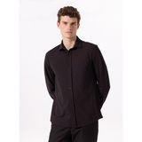 Fabrika Basic Gömlek Yaka Düz Siyah Erkek Gömlek F5SM-GML 2431 - XL