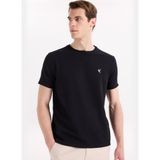 Fabrika Basic Jakarlı T-Shirt, XL, 5003328163, Lacivert, Erkek