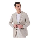 Fabrika Basic Keten Ceket, 46, 5003225845, Vizon, Erkek