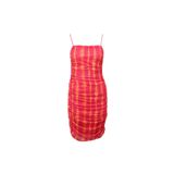 Fabrika Batik Straplez Midi Elbise, 38, 5003087443, Pembe - Turuncu, Kadın