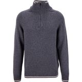 Fabrika Bato Yaka Slim Fit Düz Antrasit Erkek Kazak F5WM-KZK 2523 - 2XL