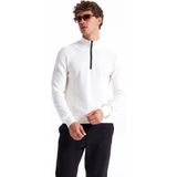 Fabrika Bato Yaka Slim Fit Düz Ekru Erkek Kazak F5WM-KZK 2522 - 2XL