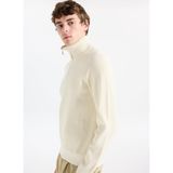 Fabrika Bato Yaka Slim Fit Düz Kazak, S, 5003275552, Ekru, Erkek