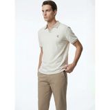 Fabrika Bej Erkek Slim Fit Jakarlı Polo T-Shirt F6SM-TST 2104