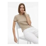 Fabrika Bej Melanj Kadın T-Shirt F6SL-TST0376