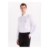 Fabrika Beyaz Erkek Alttan Britli Regular Fit Gömlek F6SM-GML 2700