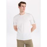 Fabrika Beyaz Erkek Bisiklet Yaka Slim Fit Kazak F6SM-KZK 2625 - XL
