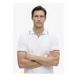 Fabrika Beyaz Erkek Regular Fit Jakarlı Polo T-Shirt SERIUS NB