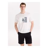 Fabrika Beyaz Erkek Relaxed Baskılı T-Shirt F6SM-TST 2614