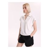 Fabrika Beyaz Kadın Loose Fit Polo T-Shirt F6SL-TST0176