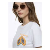 Fabrika Beyaz Kadın Regular Fit Baskılı T-Shirt F6SL-TST0234