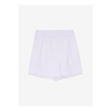 Fabrika Beyaz Kadın Relaxed %100 Keten Şort F5SL-SHT0064