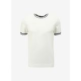 Fabrika Bisiklet Yaka Basic Düz Kırık Beyaz Erkek Kazak F4SM-KZK 0744 - XL