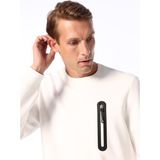 Fabrika Bisiklet Yaka Basic Düz Kırık Beyaz Erkek Kazak F4WM-KZK 2710 - 2XL