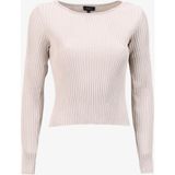 Fabrika Bisiklet Yaka Basic Fitilli Açık Bej Kazak Kadın F4WL-KZK0392 - XL