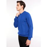 Fabrika Bisiklet Yaka Basic Jakarlı Saks Erkek Kazak F3WM-KZK152