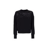 Fabrika Bisiklet Yaka Basic Payetli Sweatshirt, XS, 5003155498, Siyah, kadın