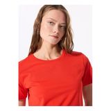 Fabrika Bisiklet Yaka Basic T-Shirt TENGIZ, S, TEO, Kırmızı, Kadın