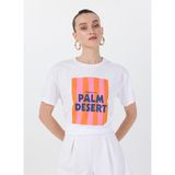 Fabrika Bisiklet Yaka Baskılı Beyaz Kadın T-Shirt F5SL-TST0437 - XL