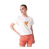 Fabrika Bisiklet Yaka Baskılı Kırık Beyaz T-Shirt, L, 5003224270, Kırık Beyaz, Kadın