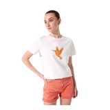 Fabrika Bisiklet Yaka Baskılı Kırık Beyaz T-Shirt, XL, 5003224270, Kırık Beyaz, Kadın