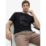 Fabrika Bisiklet Yaka Baskılı Siyah Erkek T-Shirt F6SM-TST 2610