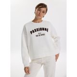 Fabrika Bisiklet Yaka Baskılı Sweatshırt, M, 5003273276, Beyaz, kadın