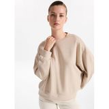 Fabrika Bisiklet Yaka Baskılı Sweatshırt, XL, 5003273458, Bej, kadın