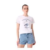 Fabrika Bisiklet Yaka Baskılı T-Shirt, M, 5003224315, Beyaz, Kadın