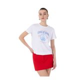 Fabrika Bisiklet Yaka Baskılı T-Shirt, M, 5003224340, Beyaz, Kadın