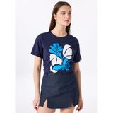 Fabrika Bisiklet Yaka Baskılı T-Shirt, M, 5003224341, Beyaz, Kadın