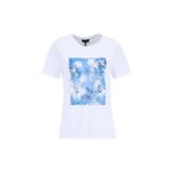Fabrika Bisiklet Yaka Baskılı T-Shirt, M, 5003327808, Beyaz, Kadın
