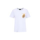 Fabrika Bisiklet Yaka Baskılı T-Shirt, XL, 5003327820, Beyaz, Kadın